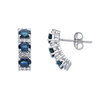 Orecchini Babila Milano Donna in Oro bianco Zaffiro 233123